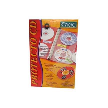 Mica Kinera Protectora Cd P/4 Bolsa C/10 Pzas - 374 FullOffice.com