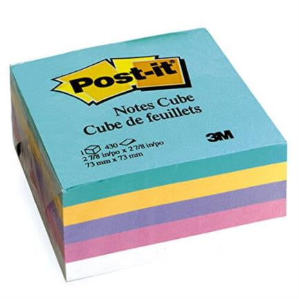 Notas Adhesivas 3M Post-It 2018 3X3 Cubo Color Pastel 400 Hojas - 2018-La FullOffice.com