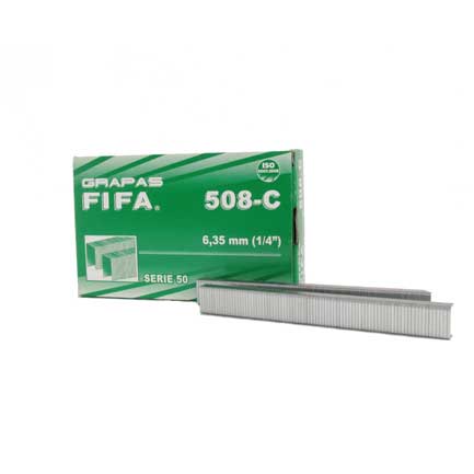 Grapas Pilot Fifa 508-C 6.35Mm (1/4") Para Maquina Cs-5000 - 508-C