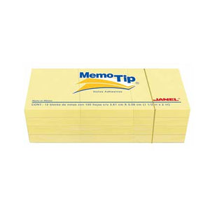 Notas Adhesivas Janel Memo Tip 1.5X2 Amarilla 100H C/12 - 6560102204 FullOffice.com