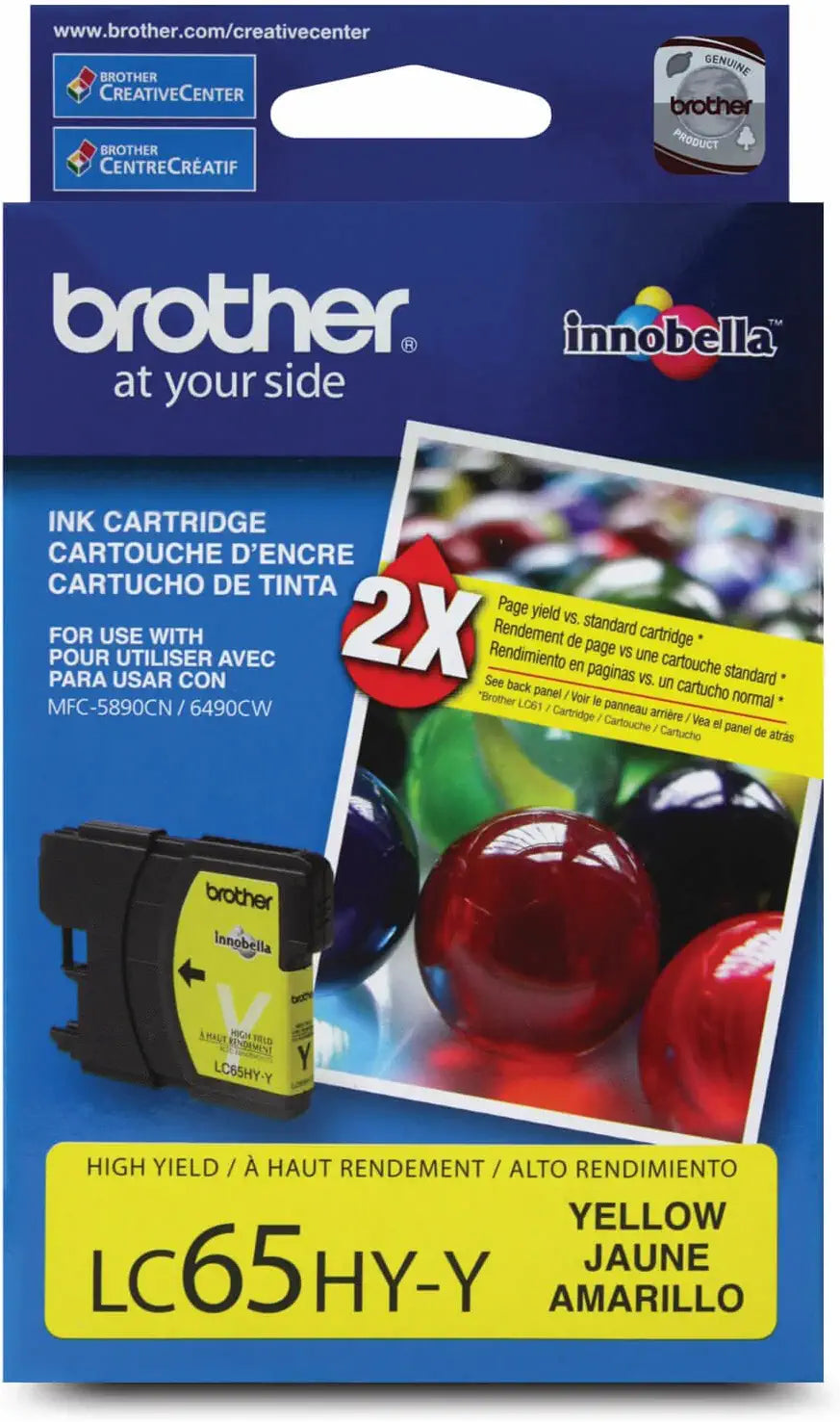 Tinta Brother Lc-65Hyys Color Amarillo - Lc65Hyy