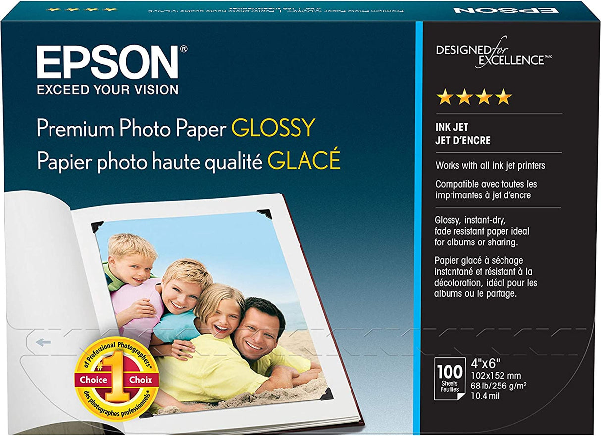Papel Epson Fotografico Glossy Premium 4"X6" C/100 - S041727