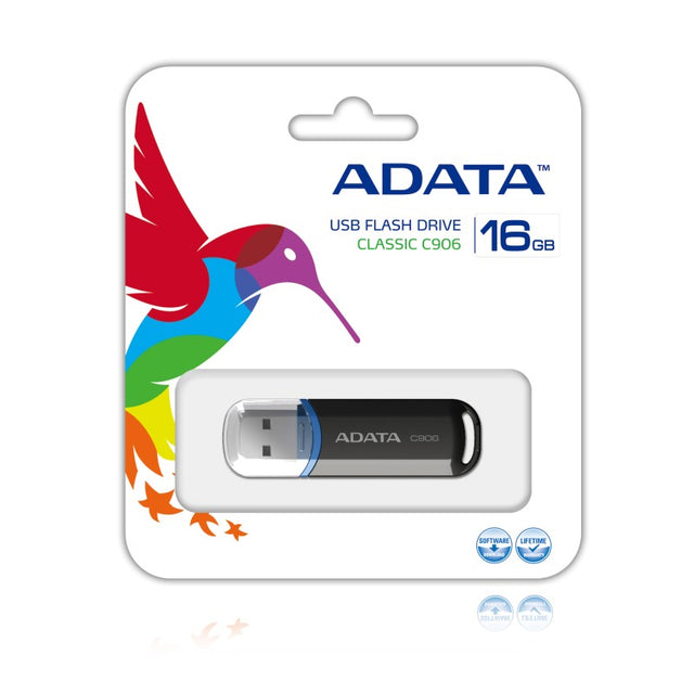 Memoria Flash Adata C906 16Gb Usb 2.0 Negro FullOffice.com