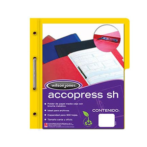Carpeta Acco Press Mc P4563 Oficio Amarillo C/10 - P4563 FullOffice.com