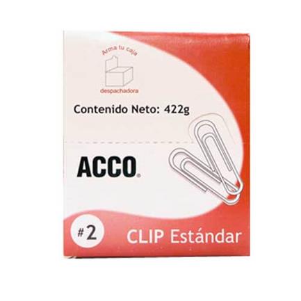 Clip Acco Estandar No.2 Inoxidable 100Clips C/10 - P1660 FullOffice.com