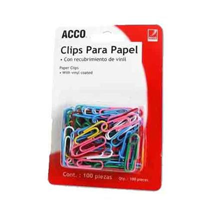 Clip Acco Colores Blister C/100 Clips - P6130 FullOffice.com