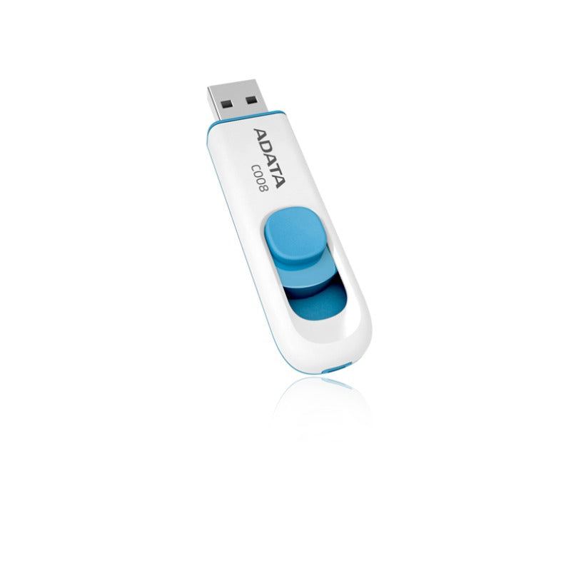 Memoria Flash Adata C008 16Gb Usb 2.0 Blanco/Azul Retractil FullOffice.com