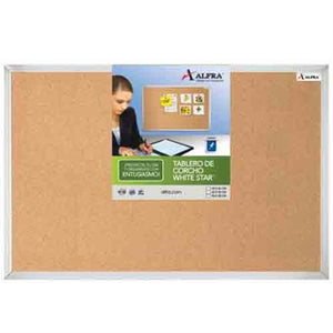 Tablero Alfra Corcho White Star 60X90 Cms - 4579 FullOffice.com