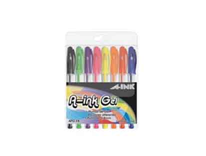 Boligrafo A-Ink Gel Colores Surtidos C/8 - Apg-E8 FullOffice.com