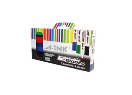 Marcador A-Ink P/Pizarron 4 Colores - Awm-E4 FullOffice.com
