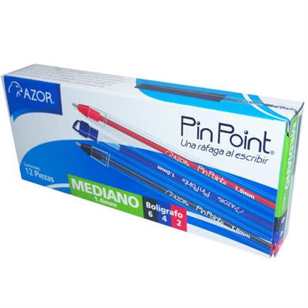 Boligrafo Pin Point P. Med 1.0Mm Surtido Caja C/12 - 6830Cs FullOffice.com
