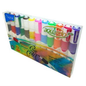 Marcador Aquarelo Grip Colores Surtidos Estuche C/12 Pzas - 20012 FullOffice.com