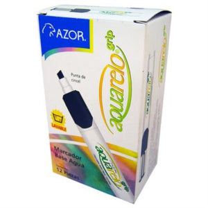 Marcador Aquarelo Grip Color Negro C/12 Pzas - 2200Ne FullOffice.com