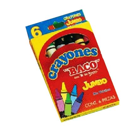 Crayon Baco Redondo Jumbo Caja C/6 - Cy004 FullOffice.com