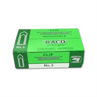 Clip Baco Cuadradito 2 C/10 Clips - Cl010 FullOffice.com