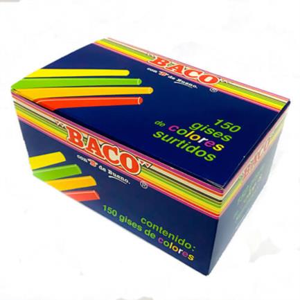 Gis Baco Colores Tic-150 Cajita C/150 Piezas - Gs008 FullOffice.com