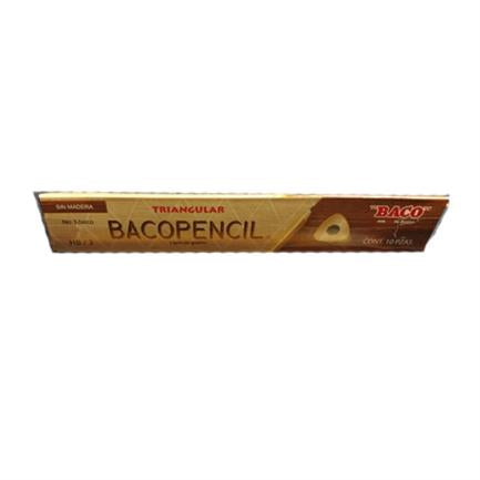 Lapiz Baco Pencil Triangular Amarillo Hb2 Caja C/10 Resina - Lp055 FullOffice.com