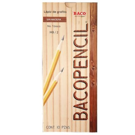 Lápiz Baco Pencil Hb/2 Amarillo C/10 Pzas - 53312 FullOffice.com