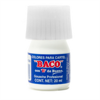 Pintura Baco P/Cartel 20Ml Blanco P/Letrero #72 C/10 - Pn025 FullOffice.com