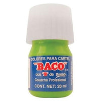 Pintura Baco Para Cartel 20Ml Color Verde Amarillento C/10 Pzas - Pn013 FullOffice.com