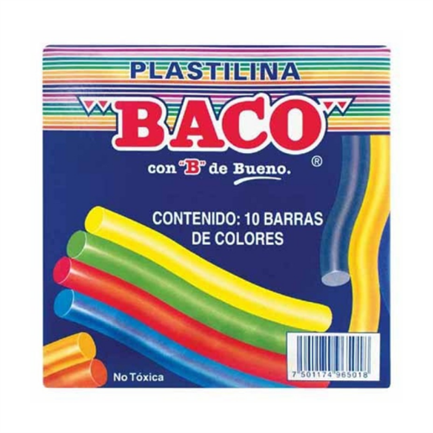 Plastilina Baco Barritas C/10 - Pl001