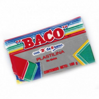Plastilina Baco Marqueta 180Gr Gris No.59 - Pl011 FullOffice.com