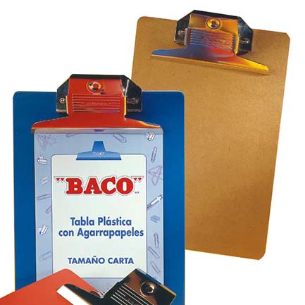 Tabla Baco Plastica Colores Carta - Tb005
