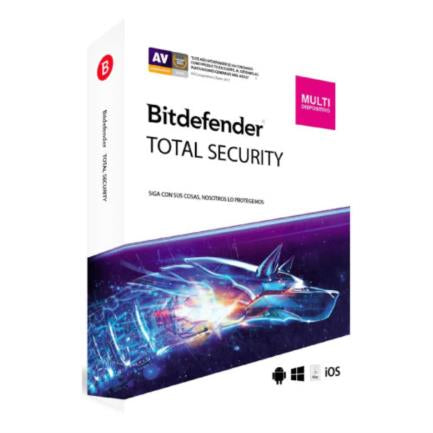 Licencia Antivirus Bitdefender Total Security Md 1 Año 3 Usuarios Caja - Tmbd-409-C FullOffice.com