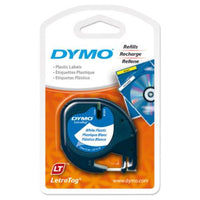 Cinta Etiquetadora Dymo Letratag Negro Sobre Blanco Plastico - 91331 FullOffice.com
