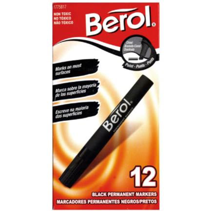Marcador Berol Permanente Negro C/12 - 11940 FullOffice.com