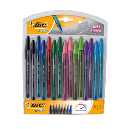 Boligrafo Bic Presicion Y Suavidad Surtidos C/15 0.7Mm - 943499 FullOffice.com