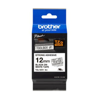 Cinta Brother Tzes231 Laminada Súper Adhesiva Texto Negro Sobre Fondo Blanco 12Mm - Tzes231 FullOffice.com