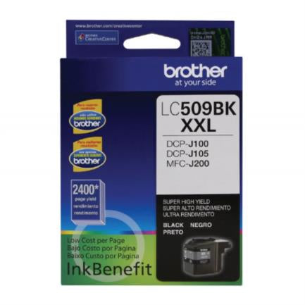 Tinta Brother Lc509Bk Super Alto Rendimiento Color Negro - Lc509Bk