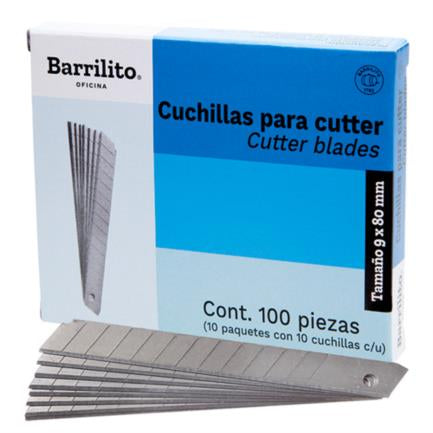Cuchillas Barrilito Repuesto Mediana Caja C/10 Tubos - 1403 FullOffice.com