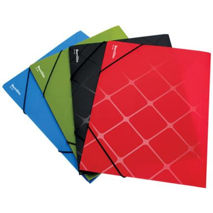 Folder Barrilito Plástico Oficio Con Ligas C/12 Pzas - Q10
