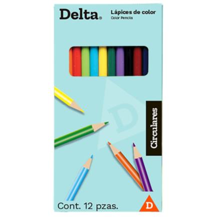 Colores Barrilito Delta Redondos Largos C/12 Pzas - 7592 FullOffice.com