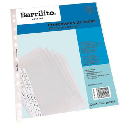 Protectores De Hojas Barrilito Ligeros Paquete C/100 Pzas - Phl100 FullOffice.com