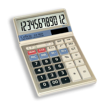 Calculadora Celica Semi-Escrit 12 Dig Dual Cubierta Metalica - Ca-2625 FullOffice.com