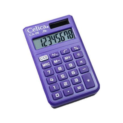 Calculadora Celica De Bolsillo 8 Digitos Morado - Ca-08-Pe FullOffice.com