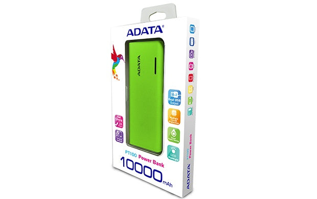 Power Bank Adata Pt100 Verde Amarillo 10000Mah Bateria - Apt100-10000M-Cgryl FullOffice.com