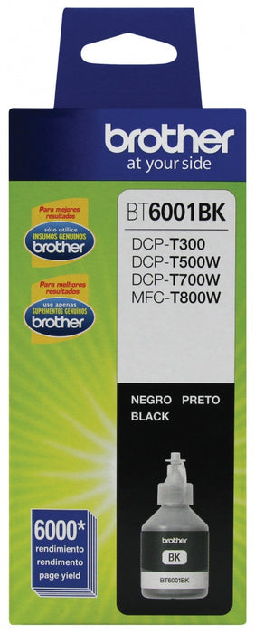 Tinta Brother Negra Rendimiento Ultra 6000 Pag - Bt6001Bk