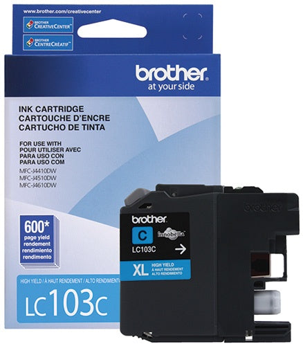 Tinta Brother Lc103C Cyan 600 Pag - Lc103C