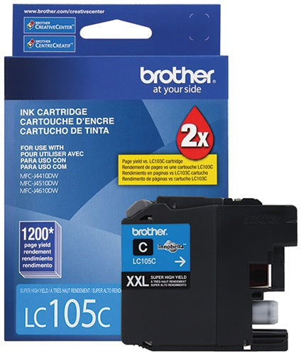 Tinta Brother Lc105C Cyan 1200 Pag - Lc105C