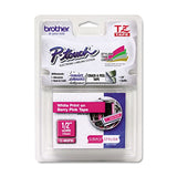 Etiqueta Laminada Brother Tze-Mqp35 Estándar Texto Blanco Sobre Rosa Fucsia 12Mmx5M - Tzemqp35 FullOffice.com