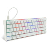 Teclado Mecánico Game Factor Kbg560 Rgb Teclas Extras Pink Red Intercambiables Red Switch Usb Color Blanco - Kbg560-Wh