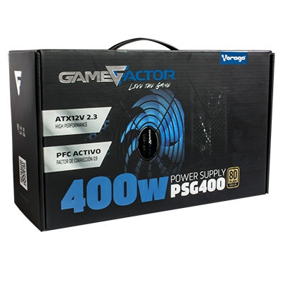 Fuente De Poder Game Factor Psg400 400 Watts 80 Plus Bronze - Psg-400 FullOffice.com