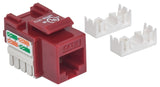 Jack Intellinet Rj45/Cat6 Keystone De Impacto Utp Color Rojo - 210614 FullOffice.com