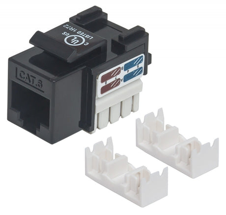 Jack Intellinet Rj45 Cat 6 Keyston De Impacto Color Negro - 210720 FullOffice.com