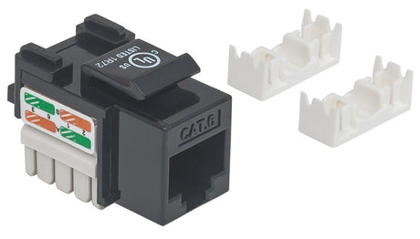 Jack Intellinet Rj45 Cat 6 Keyston De Impacto Color Negro - 210720 FullOffice.com