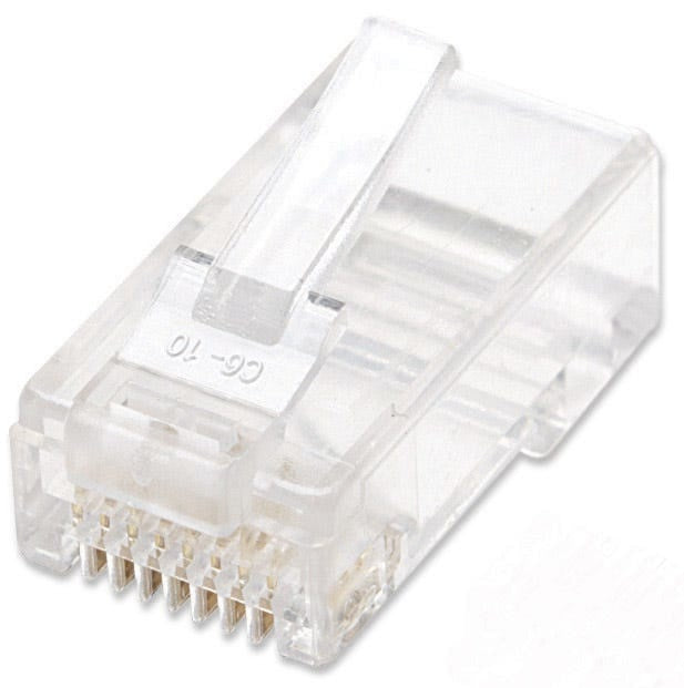 Plug Intellinet Rj45 Cat 5E Utp Sólido 15 Micras Bote C/100 Pzas - 502399 FullOffice.com